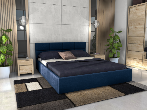 FRONTI Postel LIDIA 180x200 modrá