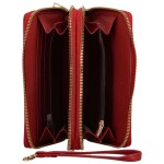 Velká pouzdrová dámská koženková peněženka Glorii, červená