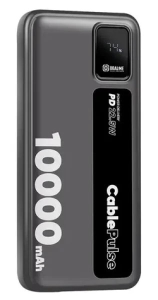 OBAL:ME CablePulse 10000mAh 22,5W černá / Powerbanka / integrované kabely / USB-C / USB-A (8596311292477)