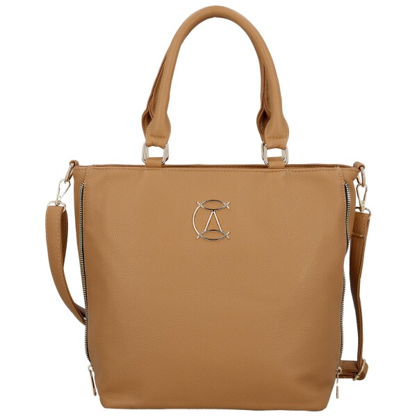 Stylová dámská koženková kabelka do ruky Basttilla, hnědá