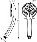 IDEAL STANDARD - Idealrain Sprchová hlavice M3 10 cm, 3 proudy, chrom B9403AA
