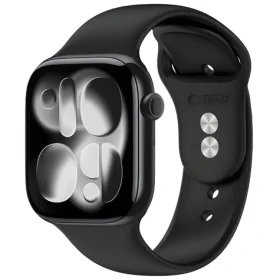 Tech-Protect Silicone Strap pro Apple Watch 44/45/46/49 mm černá / Řemínek / silikonový (5906302398805)