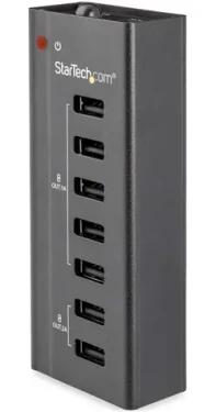 StarTech USB Hub 7 portů černá / USB hub / 7x USB 2.0 / napájecí adaptér / hliníkové tělo (ST7C51224EU)
