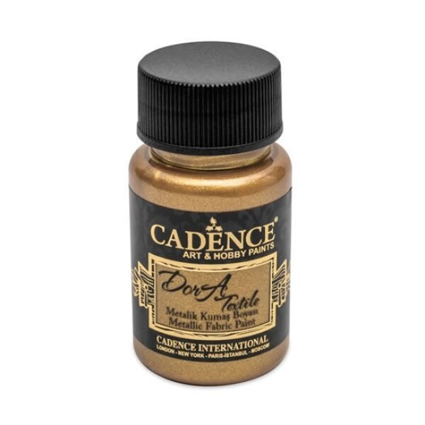 Metalická barva na textil Cadence Dora Textile - antická zlatá / 50 ml