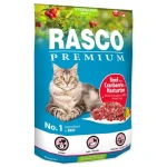 Rasco Premium Sterilized hovězí s brusinkou a lichořeřišnicí 400g / Granule pro dospělé kočky (1703-10302)