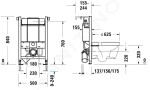 DURAVIT - DuraSystem Předstěnová instalace Standard pro závěsné WC, 84 cm, pro SensoWash WD1016000000