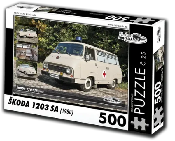 RETRO-AUTA Puzzle č. 25 Škoda 1203 SA (1980)