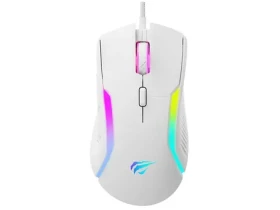 Havit MS1033 bílá / Optická herní myš / 800 - 8000 DPI / RGB / USB-A / 9 tlačítek / 1.6 m (MS1033)