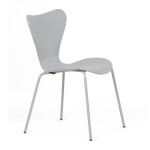 Židle jídelní, šedý plast, čtyřnohá kvová podnož