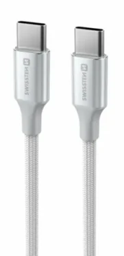 SWISSTEN TEXTILE II datový kabel USB-C - USB-C 1.5m bílá (71528204)
