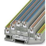 Phoenix Contact 3213755 trojitá svorka ochranného vodiče 3.5 mm rychlé připojení šedá 50 ks