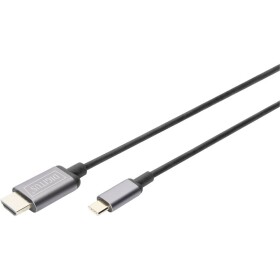 Digitus USB 3.0, USB 3.0 kabelový adaptér [1x USB 3.1 zástrčka C , USB-C® zástrčka - 1x HDMI zástrčka] DA-70821 1.80 m hliníková zástrčka, flexibilní