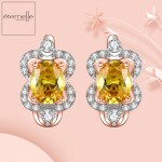 Náušnice Swarovski Elements Phoebe, Žlutá
