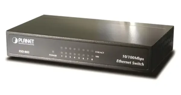Planet FSD-803 / Switch / 8x 10/100 / Desktop / Kov / Fanless (FSD-803)