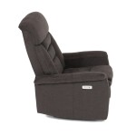Polohovací křeslo, elektrické zabudované ovládání, hnědá, látka, TV-925 BR2