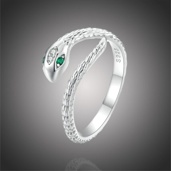 Stříbrný prsten Royal Snake, stříbro 925/1000, had, nastavitelná Stříbrná