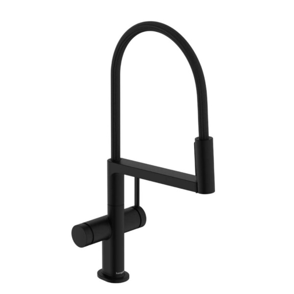 HANSGROHE - Talis Select M54 PowderSpray Dřezová baterie s flexibilním ramenem a sprškou, EcoSmart, matná černá 72861670