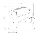 Mereo Umyvadlová stojánková baterie vyšší, Lila, bez výpusti, chrom CBEE10103