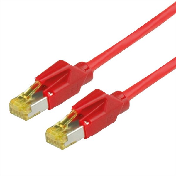 Secomp 21.05.9531 RJ45 síťové kabely, propojovací kabely CAT 6A S/FTP 3.00 m červená (jasná) dvoužilový stíněný, bez halogenů, samozhášecí 1 ks
