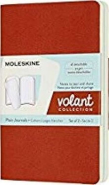 Sešity Moleskine Volant - měkké desky S, čisté, 2 ks, výběr barev - oranžový/ modrý