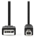 Nedis USB 2.0 kabel k tiskárně černá / Kabel USB / USB-A - USB-B / 3 m (CCGL60100BK30)