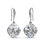 Royal Fashion stříbrné pozlacené náušnice Swarovski DES0253-WT-WG
