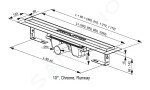 RAVAK - 10° Sprchový odtokový žlab 850 mm, do prostoru, nerez X01576