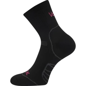 VOXX Ponožky cyklistické FALCO sportovní ČERNÉ s neon růžovou 35-38 114923