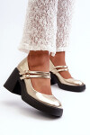 Lodičky na podpatku N381 zlaté - Step in style 40
