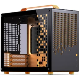 Jonsplus Z20 oranžovo-černá / Micro-ATX / 1x USB-A 3.2 / 1x USB-C 3.2 / průhledná bočnice (Z20 BLACK-ORANGE)