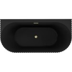 MEXEN/S - Sella volně stojící vana nástěnná reliéf 170 x 80, černá mat, sifon a přepad zlatá kartáčovaná 52711708071-55