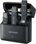Vention NCAB0 černá / Bezdrátový mikrofon / 2 ks + pouzdro / 2,4 GHz / redukce šumu / USB-C (NCAB0)