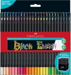 Faber-Castell Faber-Castell, 116450, Black Edition, Supersoft, sada ergonometrických pastelek s černým lakováním, 50 ks