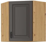 Horní rohová skříňka Stilo 60x60 GN-72 1F (45°) Barva korpusu: Dub artisan, Barva dvířek: Bílá
