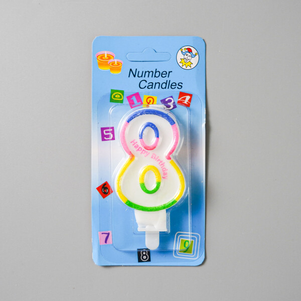 Dortová svíčka duhová č.8