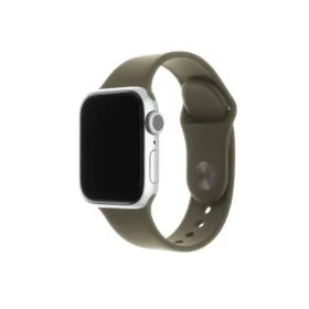 FIXED Silicone Strap Set silikonových řemínků pro Apple Watch 42 44 45 mm olivová (FIXSST-434-OL)