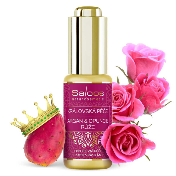 Bio královská péče o pleť Argan & Opuncie – Růže 20ml Saloos