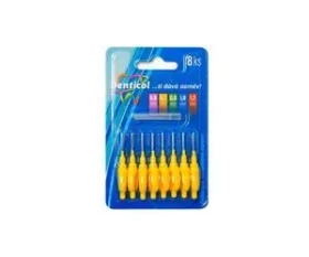 Denticol P01 0,7 mm / Mezizubní kartáček / plochá rukojeť / 8+8 ks (8595689805746)