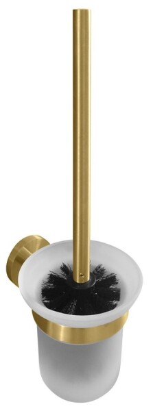 SAPHO - X-ROUND GOLD WC štětka závěsná, mléčné sklo, zlato mat XR303GB