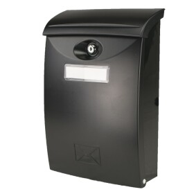 Poštovní schránka plastová, černá, 240×102x345mm