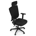 Kancelářská židle, houpací mechanismus, černá látka, KA-W3137 BK