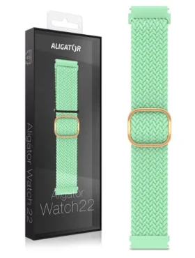 Aligator Řemínek textilní 22mm / tyrkysový (22AW0025)