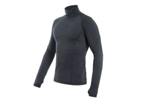 Sensor Merino BOLD pánské triko dl.rukáv roll neck anthracit - Sensor Merino Bold Neck pánské triko dlouhý rukáv Anthracite Gray vel. XL