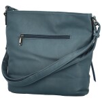 Trendy dámská koženková crossbody kabelka Hazel, džínově modrá