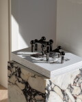 Stoff Nagel Designový svícen STOFF Nagel Black Chrome, černá barva, kov