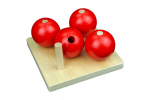 Moyo Montessori Moyo Montessori Dřevěné koule na kolících - červené