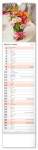Nástěnný kalendář vázankový/kravata 2026 NOTIQUE - Květiny - Kvety, 12 x 48 cm