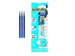 MITAMA Náhradní náplně+guma pro pero GOODY modré/0.7mm (3ks) (MT28088)