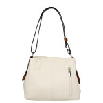 Trendy dámská koženková crossbody kabelka Julianna, béžová
