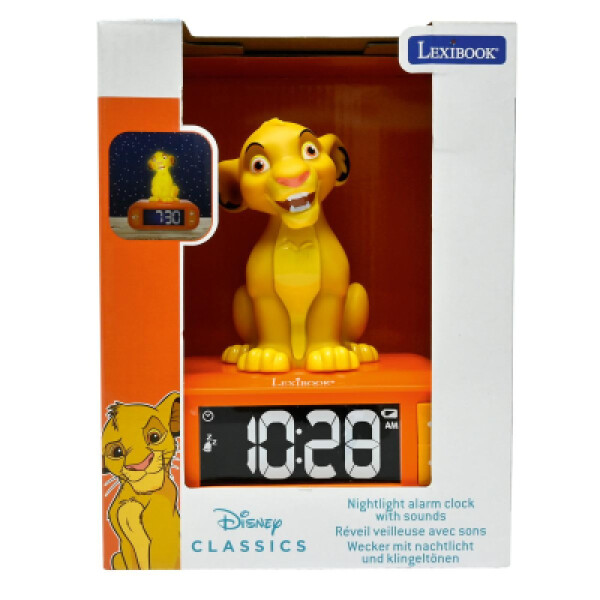Lexibook budík Simba se svítící figurkou